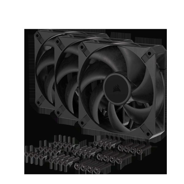 CORSAIR RS120 MAX 120mm PWM Thick Fan - 30mm Thickness - High Static Pressure - Up to 2,000 RPM - Liquid Crystal Polymer Construction - 120 mm,Triple Fans