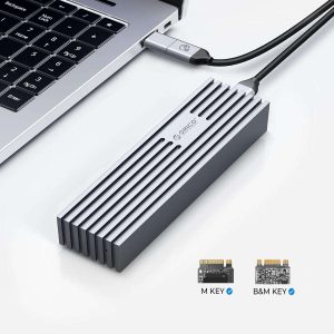 ORICO  40Gbps M.2 NVMe Enclosure for Thunderbolt 4/Thunderbolt 3/USB4 Max 4TB SSD 2230/2242/2260/2280 Aluminum M2 External SSD Case for M1 M2 Pro/Max, Compatible with USB4/3.2/3.1/3.0/2.0 - Gray,M.2 NVME SSD,USB 3.2 Gen2 (10Gbps)