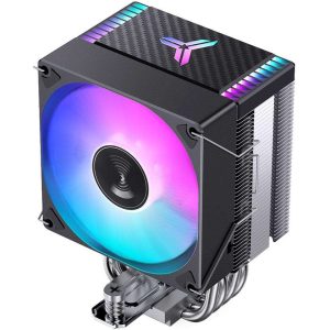 JONSBO CR1400 COLOR CPU Cooler H126mm,Air Cooling Tower Radiator, Desktop PC AM4/AM5 heatsink, 4 Copper Heatpipes for AMD /Intel LGA1700/1200/115X ,  92mm RGB Fan,  Auto Rainbow Lighting on Top, Black - CR1400 EVO Color Black
