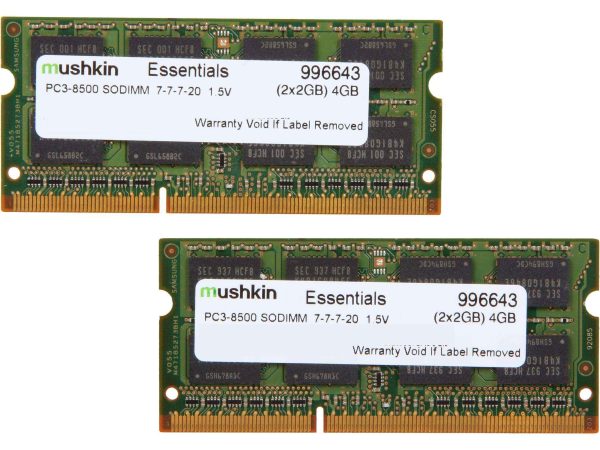 Laptop Memory - 4GB (2 x 2GB),DDR3 1066 (PC3 8500),7