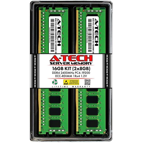 8GB RAM for Dell PowerEdge R430, R530, R630, R630 XL, R730, R730 XL, R730xd, R730xd XL, R830, R930 | 13th Gen. Rack Servers | DDR4 2400MHz ECC RDIMM PC4-19200 1Rx4 Registered Server Memory Module - 16GB (2 x 8GB),DDR4 2400 (PC4 19200)