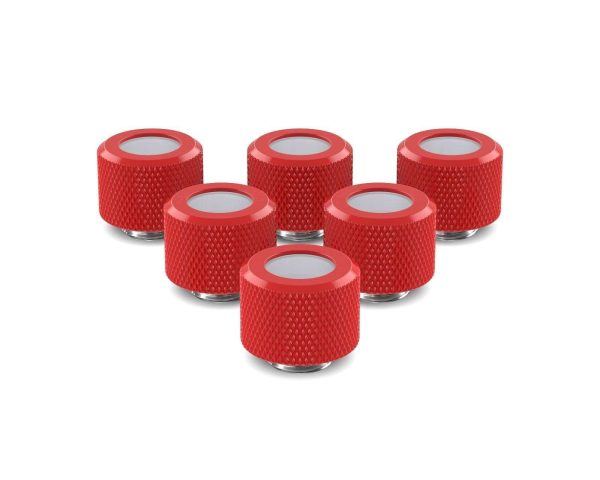 PrimoChill 12mm OD Rigid SX Fitting - 6 Pack - Razor Red