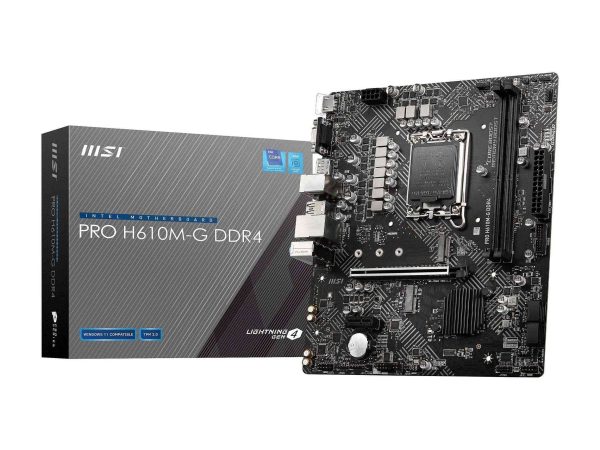 MSI PRO H610M-G DDR4 LGA 1700

* Dedicated LGA1700 mounting bracket is required.