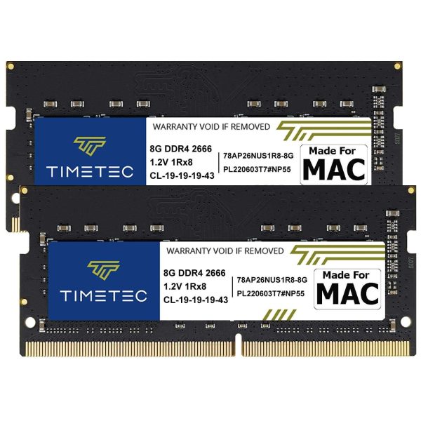 Timetec Hynix IC 32GB KIT(2x16GB) Compatible for Apple 2019 iMac 27-inch w/Retina 5K Display, Late 2018 Mac Mini DDR4 2666MHz PC4-21300 2Rx8 CL19 1.2V SODIMM Memory RAM Upgrade (32GB KIT(2x16GB)) - 16GB (2 x 8GB)