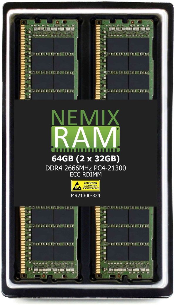 256GB Kit (8 x 32GB) DDR4-2666 PC4-21300 ECC Registered Memory for ASRock Rack ROMED8-2T AMD EPYC Board by NEMIX RAM - 64GB (2 x 32GB)