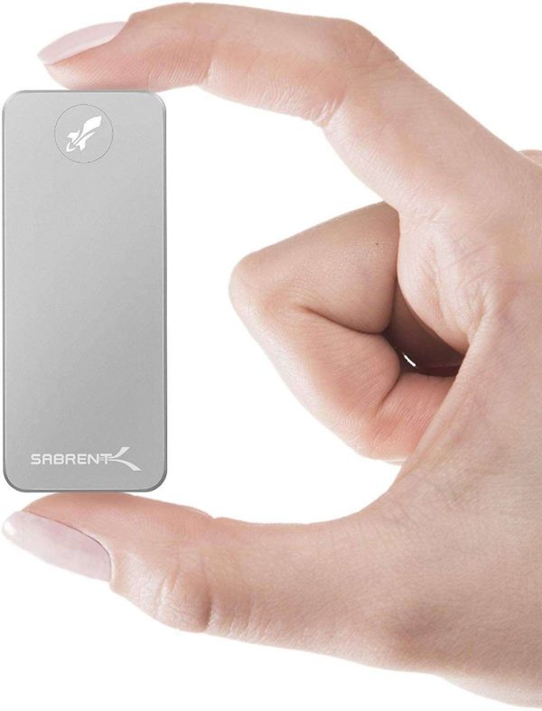 SABRENT Rocket Nano 2TB USB 3.2 10Gb/s External Aluminum SSD (Black) (SB-2TB-NANO-BLK) - 1TB,Silver,Standard Model