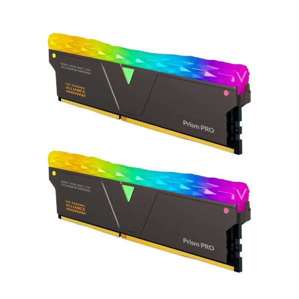 V-COLOR DDR4 (TUF Gaming Alliance) Prism PRO RGB 32GB(16GBx2) 3600MHz CL18 U-DIMM 1.35V SK Hynix IC Gaming Desktop Upgrade RAM Memory Module - Black (GTL1636818C-E6PRKWK)
