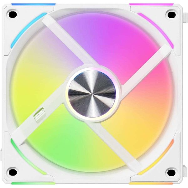 LIAN LI UNI Fan AL120 V2 RGB White 3x 120mm Fan Pack with Controller - UF-AL120V2-3W
