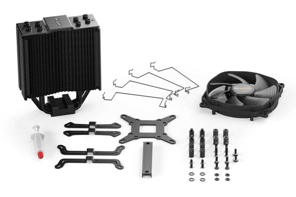 be quiet! Dark Rock Slim CPU Air Cooler | 180W TDP | Compact Air Cooler | LGA 1700 1200 2066 1150 1151 1155 2011(-3) Square ILM | Intel and AMD 4/5 Support | Low Noise Cooler | Black | BK024