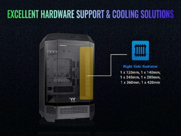 Thermaltake Tower 300 Series Micro-ATX Tower Chassis Black