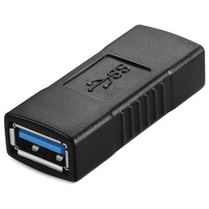 USB 3.0 Type A Female to Female Extension Connector Adapter F/F, Black 2 pack - 1 pack