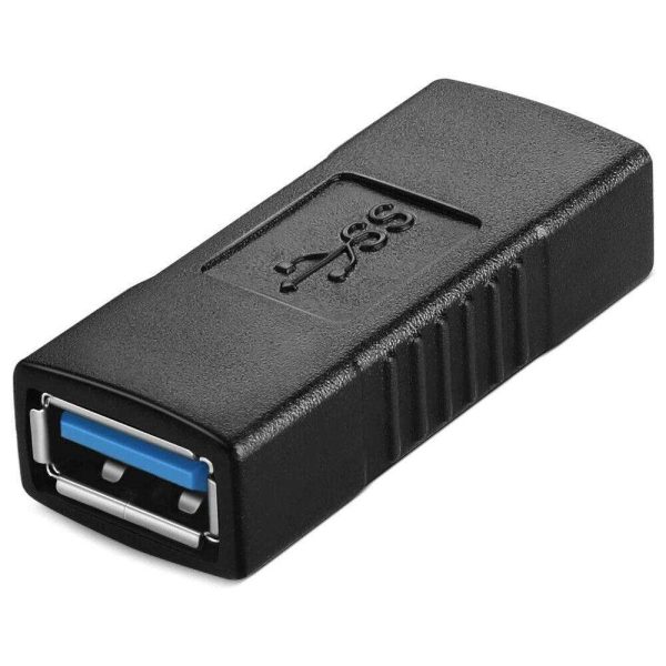 USB 3.0 Type A Female to Female Extension Connector Adapter F/F, Black 2 pack - 1 pack