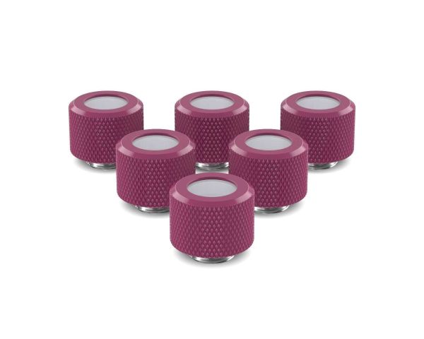 PrimoChill 12mm OD Rigid SX Fitting - 6 Pack - Magenta