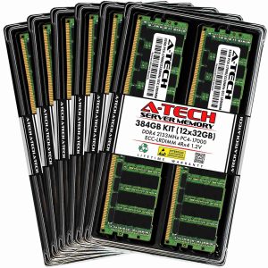 128GB (2x64GB) RAM for Dell PowerEdge R430, R530, R630, R630 XL, R730, R730 XL, R730xd, R730xd XL, R830, R930 | 13th Gen. Rack Servers | DDR4 2133MHz ECC LRDIMM PC4-17000 4Rx4 Load Reduced Memory Kit - 384GB (12 x 32GB),DDR4 2133 (PC4 17000)