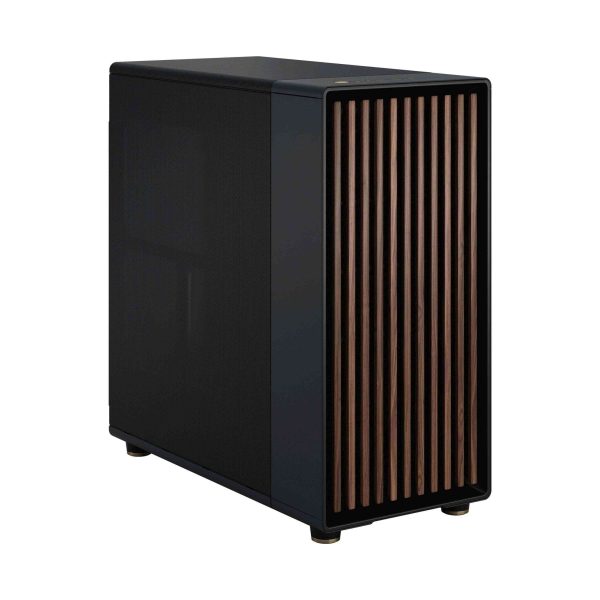 Fractal Design North XL ATX mATX Mid Tower PC Case - Charcoal Black Chassis with Walnut Front and Mesh Side Panel - FD-C-NOR1X-01