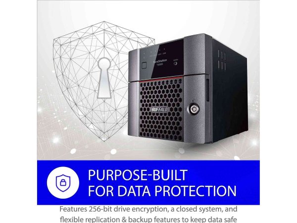 BUFFALO TeraStation TS3220DN0402 2-Bay NAS 4TB (2x2TB) with NAS-Grade Hard Drives Included Desktop Network Attached Storage