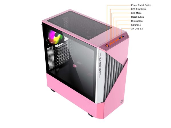 GAMEMAX ATX Mid Tower White / Pink