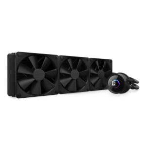 NZXT Kraken 240mm - RL-KN240-B1 – AIO CPU Liquid Cooler - LCD Display - 2 x F120P Static Pressure Fan Radiator Fans LGA 1700 / AM5 Compatible - 3 Fan Slots (120 mm)