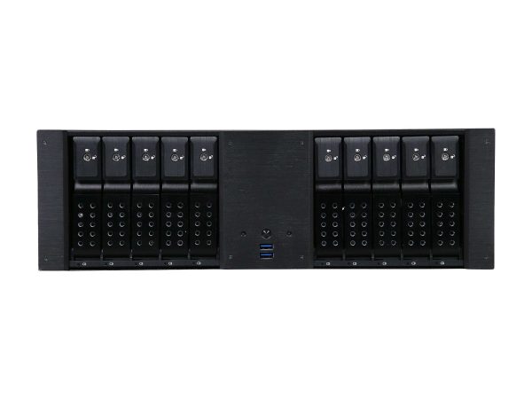 Compact 10x 3.5" Bay Trayless Hotswap microATX Chassis