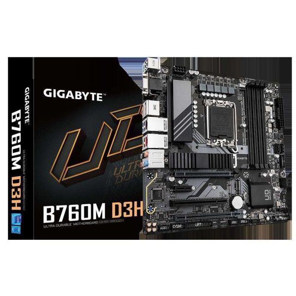 GIGABYTE B760M D3H Support for the 14th, 13th, and 12th Generation Intel Core, Pentium Gold and Celeron Processors - B760M D3H