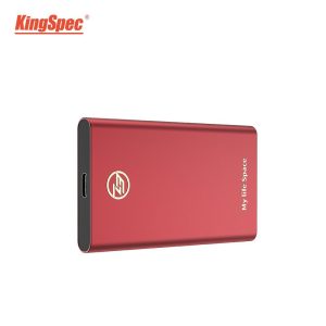KingSpec External SSD 480GB Internal Solid State Drive Portable SSD Hard Drive Type-C to USB 3.1 - 2TB,Red