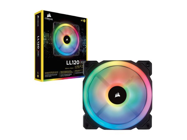 LL120 RGB, 120mm Dual Light Loop RGB LED PWM Fan, Single Pack