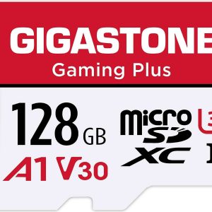 [Gigastone] Micro SD Card 32GB 5-Pack, Camera Plus, MicroSDHC Memory Card for Video Camera, Wyze Cam, Security Camera, Roku, Full HD Video Recording, UHS-I U1 A1 Class 10, up to 90MB/s, with Adapter - 128GB,Gaming Plus,1-Pack