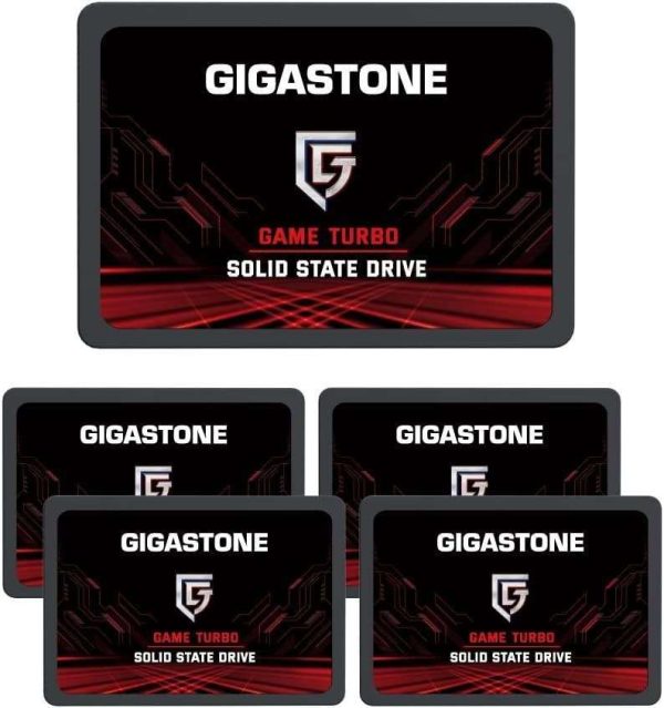 Gigastone 1TB 2.5" Internal SSD, 3D NAND Solid State Drive, SATA III 6Gb/s 2.5 inch 7mm (0.28), Read up to 560MB/s - 128GB (5 Pack)