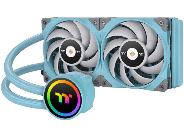 Thermaltake TH ARGB Liquid Cooling System - TOUGHLIQUID,2 Fan Slots (120 mm),Turquoise