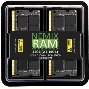 32GB Kit 2x16GB DDR4-3200 PC4-25600 ECC SODIMM 2Rx8 Memory by NEMIX RAM