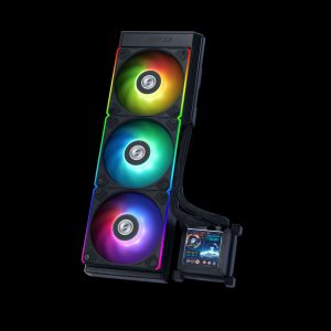 Lian Li Hydroshift 360 AIO - Pre-installed 3 x TL Fans - Side-Mounted Coolant Pathway - 2.88” LCD Screen - 480 × 480 Resolution - Captured Screenshots or Recorded Videos Shift AIO - Black (HSLCD36TW) - Black,LIAN LI RGB Fans