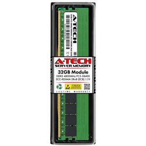 128GB (4x32GB) RAM for Dell PowerEdge T560, R660, R660xs, R6615, R6625, R760, R760xa, R760xd2, R760xs, R7615, R7625, R860, R960 | DDR5 4800MHz EC8 RDIMM PC5-38400 2Rx8 ECC Registered Server Memory Kit - 32GB