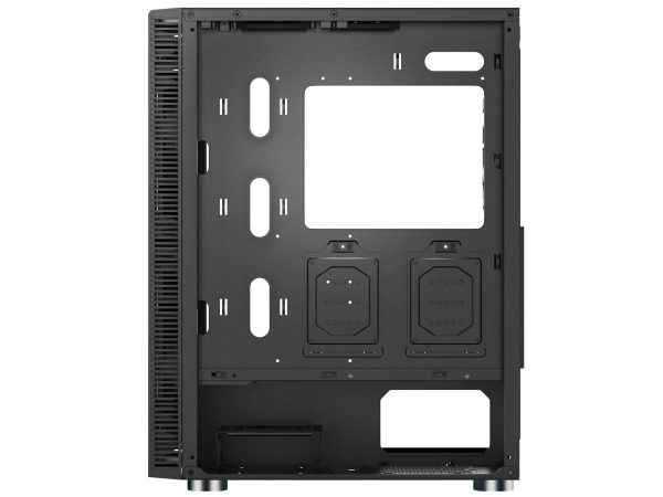 Montech X3 Mesh 6pcs, 3 x 140mm& 3 x 120mm Fixed RGB Lighting Fans (Pre-Installed) ATX Mid-Tower PC Gaming Case, USB3.0, Door Open Tempered Glass Side Panel, High Airflow, Black