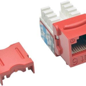 Tripp Lite Cat6/Cat5e 110 Style Punch Down Keystone Jack - Blue, 25-Pack - Red