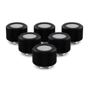 PrimoChill 14mm OD Rigid SX Fitting - 6 Pack - TX Matte Black