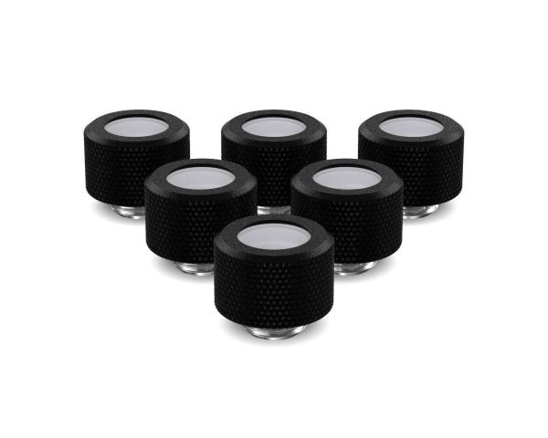 PrimoChill 14mm OD Rigid SX Fitting - 6 Pack - TX Matte Black