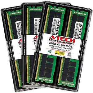 8GB RAM for Dell PowerEdge R430, R530, R630, R630 XL, R730, R730 XL, R730xd, R730xd XL, R830, R930 | 13th Gen. Rack Servers | DDR4 2400MHz ECC RDIMM PC4-19200 1Rx4 Registered Server Memory Module - 96GB (6 x 16GB),DDR4 2400 (PC4 19200)