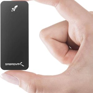 SABRENT Rocket Nano 2TB USB 3.2 10Gb/s External Aluminum SSD (Black) (SB-2TB-NANO-BLK)