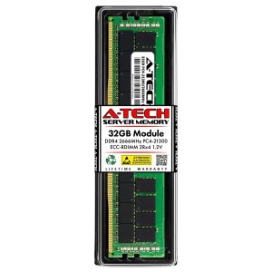 A-Tech 128GB (4x32GB) 2Rx4 PC4-21300R DDR4 2666 MHz ECC RDIMM Registered DIMM 288-Pin Dual Rank x4 Server & Workstation RAM Memory Upgrade Kit - 32GB