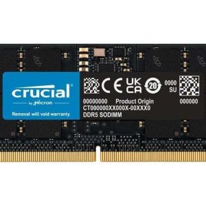 Crucial 32GB (2 x 16GB) 262-Pin DDR5 SO-DIMM DDR5 5600 Laptop Memory Model CT2K16G56C46S5 - 8GB,DDR5 4800 (PC4 38400),40
