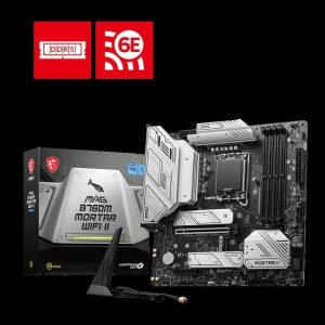 MSI B760 GAMING PLUS WIFI LGA 1700 (280) DDR5 ATX Motherboards - Intel,  SATA 6Gbps, Wi-Fi 6E, Bluetooth 5.3,  7.1 HD Audio, PCIe 4.0 x16, 2.5G LAN - MAG B760M MORTAR WIFI II