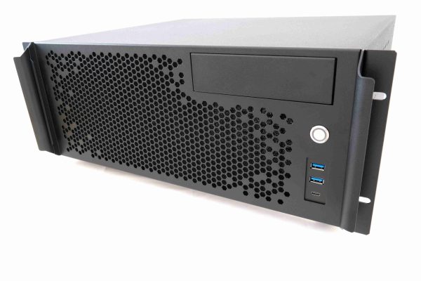Sliger CX4150a | 4U 15" Short Depth Rackmount Chassis | ATX PSU | ATX Motherboard | 8x PCIe Slot Cutouts | 1x USB C & 2x USB A | Gaming PC | Made In USA - CX4150i,1x 5.25" Bay (3x 120mm Fans w/ 360mm AIO)