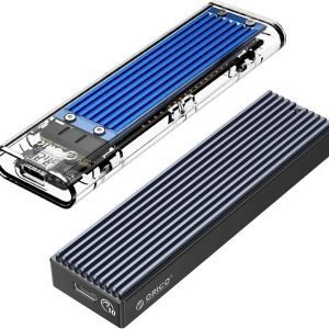 ORICO TCM2-C3 Aluminum USB 3.1 Gen2 Type-C NVMe M.2 Hard Drive Enclosure 10Gbps Date Transfer Rate Support UASP Protocol with Type-C to C Cable - Red - Blue,USB 3.1 Type-C,1,M.2 NVME PCI-E x 4 M-Key SSD,2 Packs