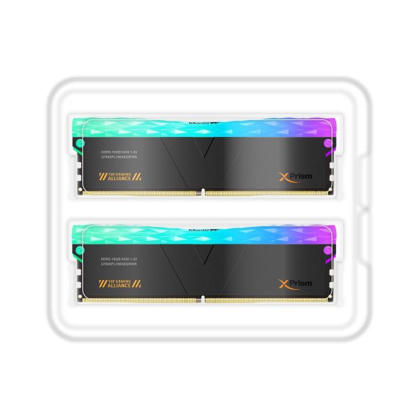 V-COLOR DDR5 (TUF Gaming Alliance) Manta XPrism 32GB(16GBx2) 6400MHz CL32 RGB U-DIMM 1.4V Gaming Desktop Upgrade RAM Memory Module - Black (GTMXPL1664832KWK)