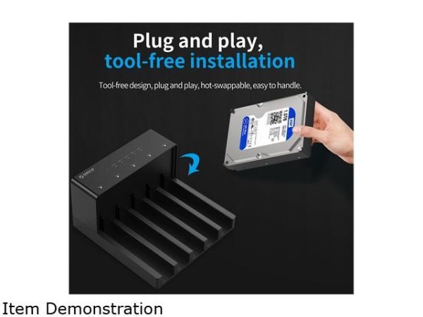 ORICO USB 3.0 to SATA 5 Bay Hard Drive Docking Station with Duplicator Offline Clone Function for 2.5 or 3.5in HDD, SSD Support 5X 16 TB(6558US3)