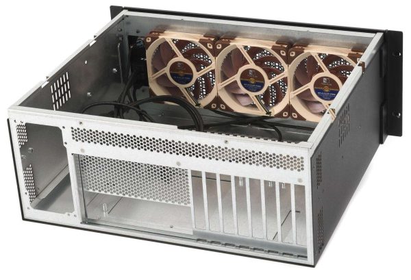 Sliger CX4150a | 4U 15" Short Depth Rackmount Chassis | ATX PSU | ATX Motherboard | 8x PCIe Slot Cutouts | 1x USB C & 2x USB A | Gaming PC | Made In USA