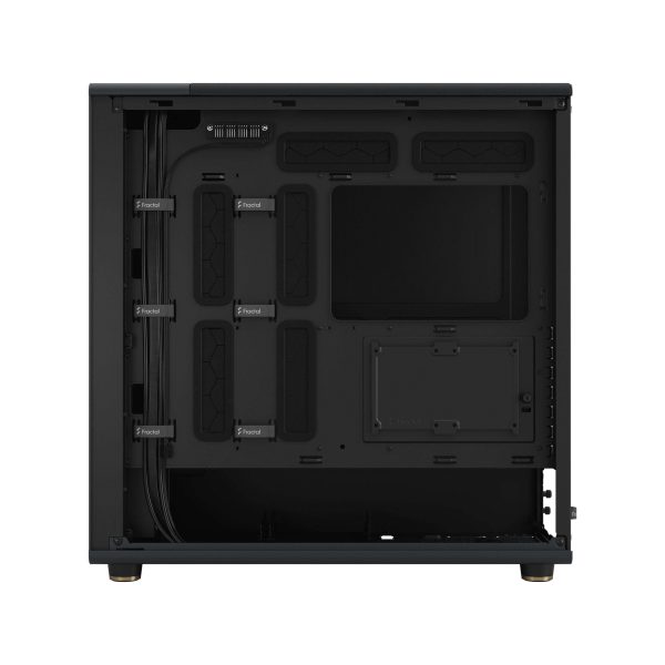 Fractal Design North XL ATX mATX Mid Tower PC Case - Charcoal Black Chassis with Walnut Front and Mesh Side Panel - FD-C-NOR1X-01