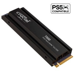 Crucial T500 1TB Gen4 NVMe M.2 Internal Gaming SSD, Up to 7300MB/s, laptop & desktop Compatible  - CT1000T500SSD8 - 2TB w/ Heatsink