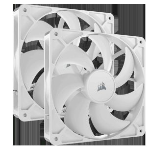 Case Fan - 140mm,White,Non-LED,RS140 White Dual Pack