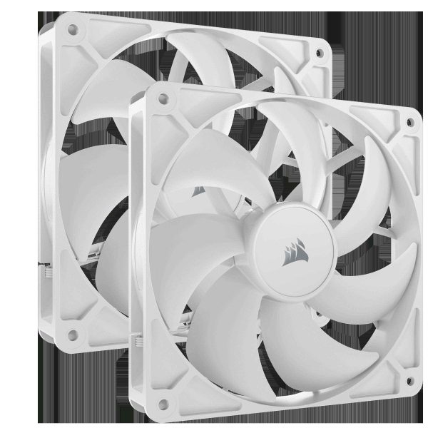 Case Fan - 140mm,White,Non-LED,RS140 White Dual Pack